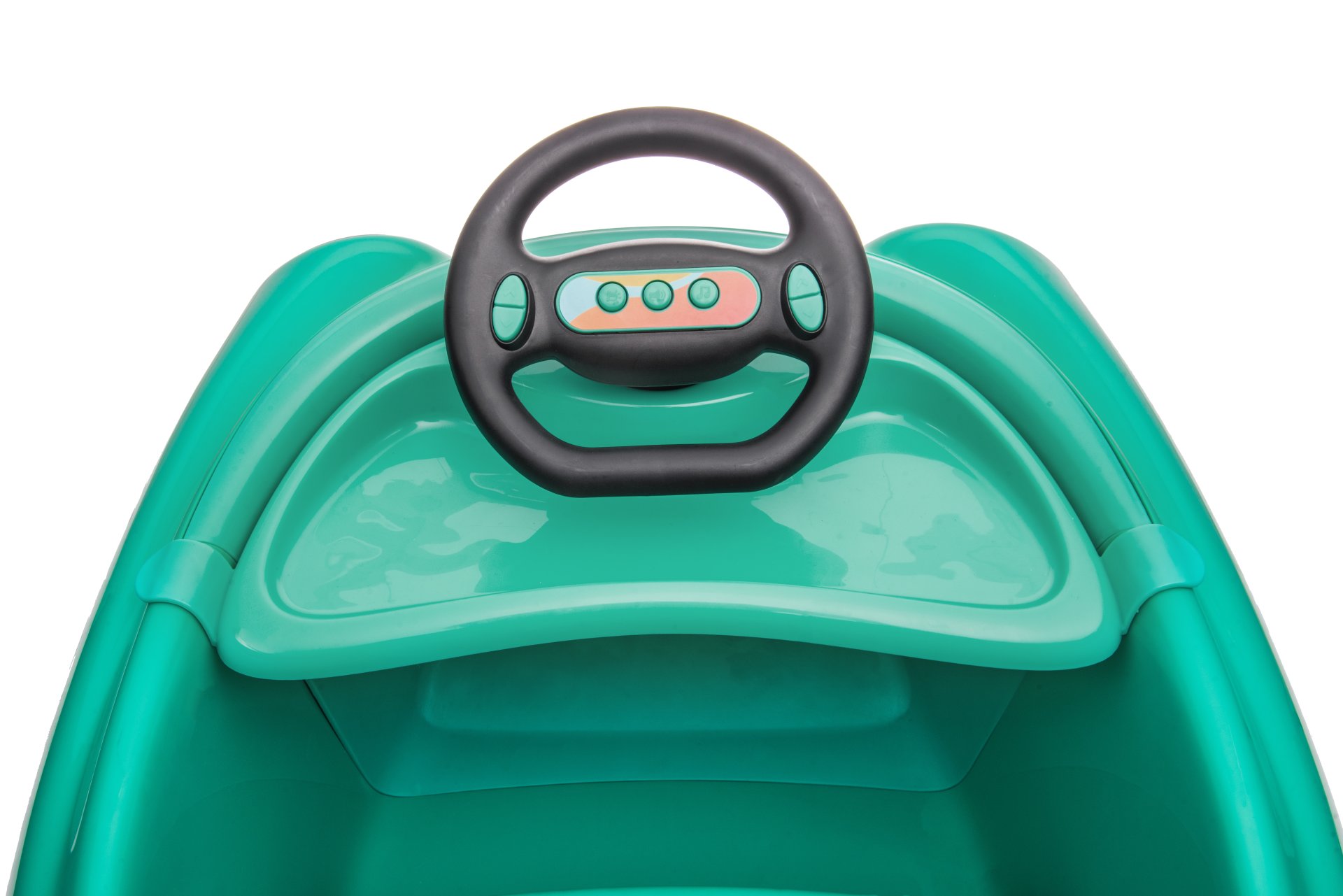 Bumper Car For Kids, 12V Dual Drive 1-6 Years Old Children's Electric Car With Pushrod Dinner Plate USB Bt Music Rocking Horse Mode Anti-Collision Bumper Ride On Car - Green - Image 22