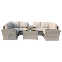 Outdoor Seating Group For 4 With Cushions, - Gray Mix