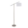Casper - Contemporary Floor Lamp - Nickel / Off White - Image 4
