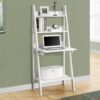 Computer Desk Leaning With Storage Shelves For Home Office - White - Image 5