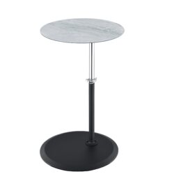Orbit - End Table With Height Adjustable Marble Textured Top - Gray