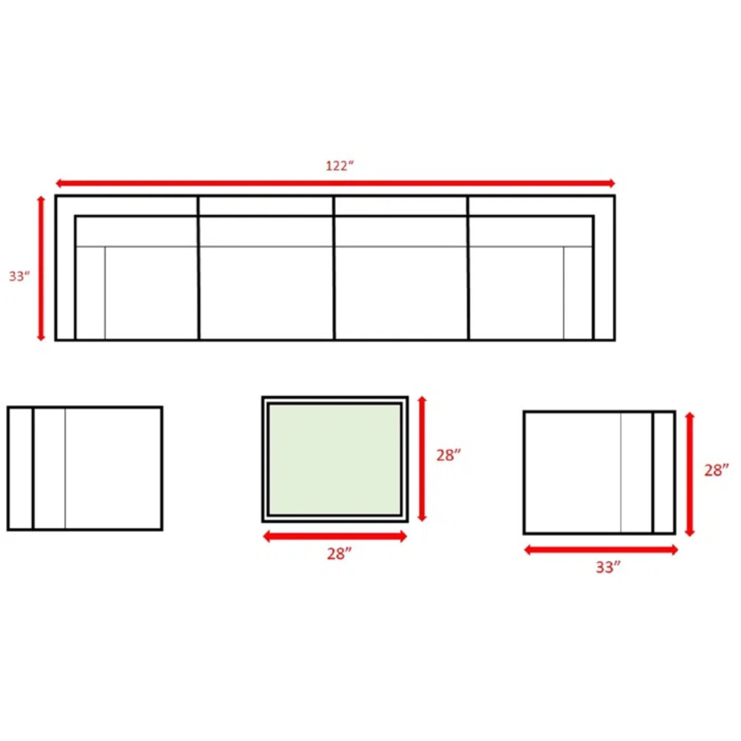 Rattan Wicker 6 Person Seating Group With Sunbrella Cushions - Gray / Taupe - Image 3