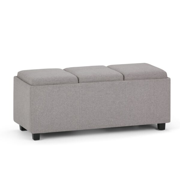 Avalon - Storage Ottoman - Cloud Gray