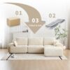 Compressed Sofa, Large Sectional Couches For Living Room - Beige - Image 9