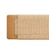 Woven Design Dining Bench For Dining Room, Bedroom - Natural Oak - Image 7
