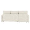 Convertible L Shaped Sleeper Sofa Bed With Reversible Chaise And Storage - Beige - Image 5