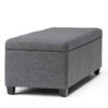 Avalon - Storage Ottoman Bench - Slate Gray - Image 6