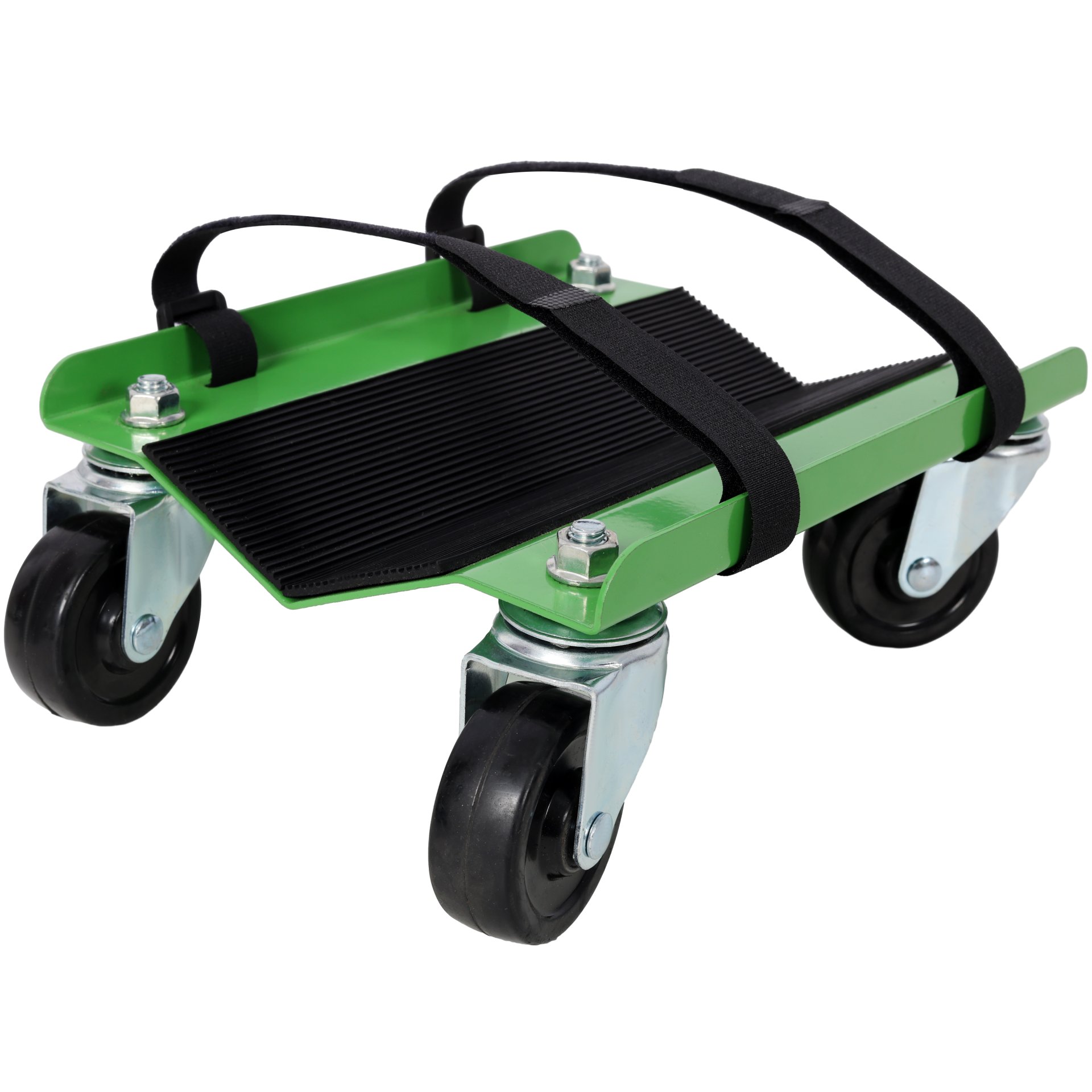 Heavy Duty Snowmobile Dolly V Slide With 2.5" Swivel Casters And Rubber Pad For Skis - Green - Image 5