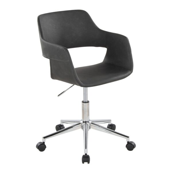 Margarite - Contemporary Task Chair - Chrome / Gray