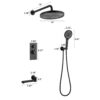 Shower System Set With Control Valve And 10" Overhead Shower - Matte Black - Image 3