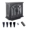 24" 3D Flame Electric Infrared Quartz Fireplace Stove With Remote Control - Antique Black - Image 11