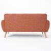 Mid Century Modern Loveseat Sofa With Button Tufted Backrest - Burnt Orange - Image 10