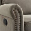 360 Degrees Swivel Recliner Manual Rocking With Adjustable Backrest For Living Room - Light Brown - Image 21