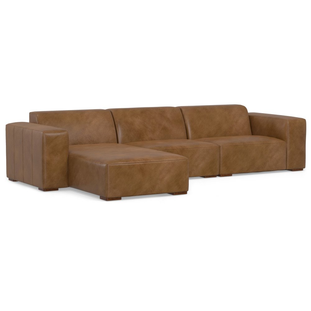 Rex - 2 Seater Sofa And Left Chaise - Brown - Image 8