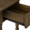 Accent End Table, 2 Tier, Storage Drawer, Traditional - Espresso - Image 7