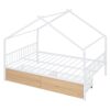 Full Size Classic House Bed With 2 Drawers - White - Image 3