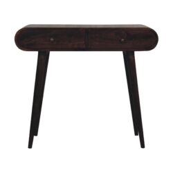 Curved Edge Console Table - Walnut