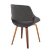 Fabrico - Mid-Century Modern Dining / Chair (Set of 2) - Walnut / Charcoal - Image 4