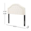Kaarina - Contemporary Tufted Fabric Full / Queen Headboard - Ivory - Image 3