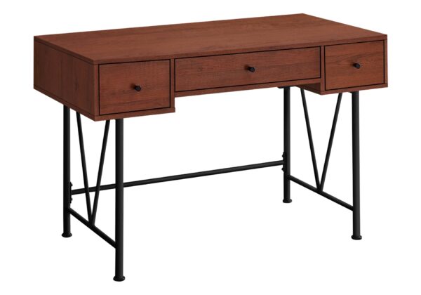 Computer Desk For Home Office, Laptop, Storage Drawers, Transitional - Cherry