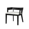 Modern Glossy Dining Chairs (Set of 2), Elegant Upholstery And Ergonomic Design - Black White - Image 6
