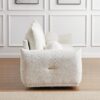 Lamb's Wool 2 Seater Cushion Sofa Comfortable Sofa For Living Room Bedroom And Other Casual Spaces Lamb's Wool Sofa With 2 Cushions And 2 Ball Pillows (Set of 2) - Beige - Image 7
