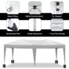 10'X20' Folding Canopy With 6 Removable Sidewalls Outdoor Event Shelter UPF 50+ Gazebo Portable Tents For Parties Beach Camping Wedding Ez Pop Up Canopy - Black - Image 4