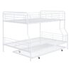 Full Long Over Queen Bunk Bed With Twin Size Trundle - White - Image 21
