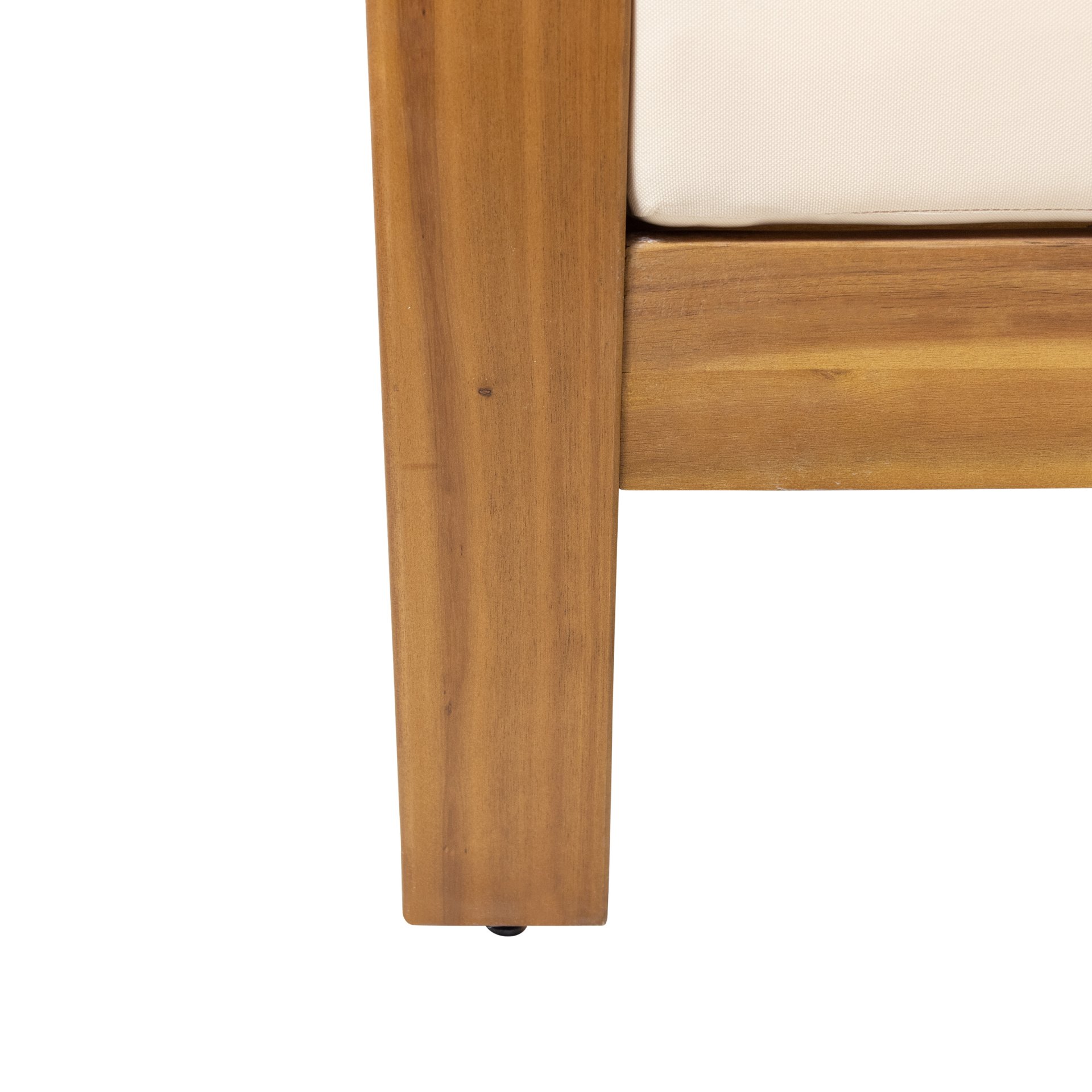 Outdoor Acacia Wood Club Chairs With Cushions - Teak / Beige - Image 11