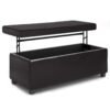 Avalon - Lift Top Rectangular Storage Ottoman - Tanners Brown - Image 2