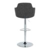 Boyne - Contemporary Adjustable Barstool With Swivel With Oval Footrest (Set of 2) - Chrome / Dark Gray - Image 5