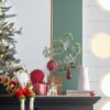 Luster Tear Drop Ornament, Glass Decorative Hanging Christmas Tree Ornaments For Holiday Party Decorations (Set of 12) - Red - Image 9