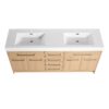 72" Freestanding Bathroom Vanity With Double Resin Sink Plywood Construction - Oak - Image 10