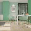 2 Piece Durable Single Chair With Mesh Hollow Out Design - Light Green - Image 2