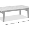 Zara - Dowel Frame Patio Coffee Table With Teak Top - Black / Natural / Teak - Image 4