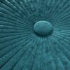 Grafton - Velvet Round Pouf - Teal - Image 2