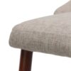 Mid Century Modern Fabric Armless Dining Chairs Set - Wheat / Dark Walnut - Image 10