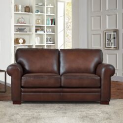 Brookfield - Leather Loveseat - Caramel