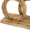 Modern Style Glass Top Coffee Table With Base Suitable For Living Rooms And Lounge Areas - Natural Wood - Image 12