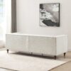 Evelyn - Mid-Century Modern Boucle Luxury Chesterfield Sofa - Ivory White / White - Image 4