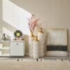 Floor Metal Vase Modern Style Decoration Home Droplet Shaped Metal Vase 3 Piece Set Gorgeous Home Decoration Large Glazed Metal Vase - Gold / White - Image 13