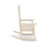 Traditional Porch Rocker Classic HDPE Poly Lumber For Porch, Patio, And Garden Comfort - Beige - Image 2