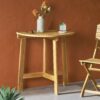 Outdoor Half Round Folding Bistro Table - Natural - Image 7
