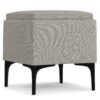 Natasha - Multifunctional Storage Ottoman With Tray - Gray - Image 2