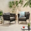 Hanford - Modern Club Chair With Woven Rope Design - Gray - Image 2