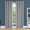 2 Pieces Set, Curtain Panel, Room Darkening, Grommet, Versatile Use - Silver - Image 4