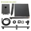 Wall Mounted Square Shower System With Adjustable Slide Bar, Rainfall Shower Head, 10 " - Oil-Rubbed Bronze - Image 9