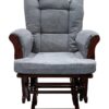 Adeliza - Microfiber Glider Chair With Ottoman - Gray - Image 4