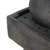 Minimalist Column Fountain With LED Lighting, Outdoor Decor For Patio, Porch And Garden - Gray - Image 9