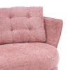 Polyester Fiber Loveseat Sofa Chair Upholstered Couch With Golden Metal Legs Club 2 Seat Sofa For Living Reading Room Bedroom Apartment Small Space Dorm - Pink - Image 10